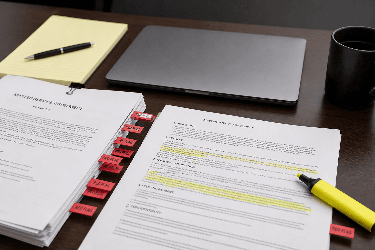 SaaS MSA Red-Flag Checklist from Pasted Clauses (Not Legal Advice)