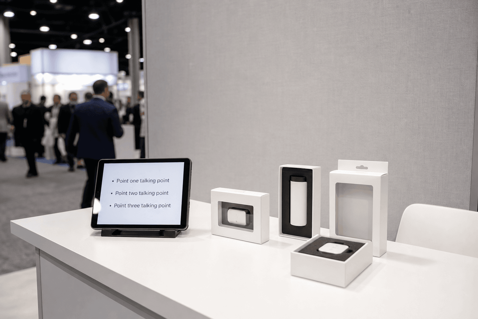 Trade Show Booth Talk Track from Product Fact Sheet (No Invented Awards)