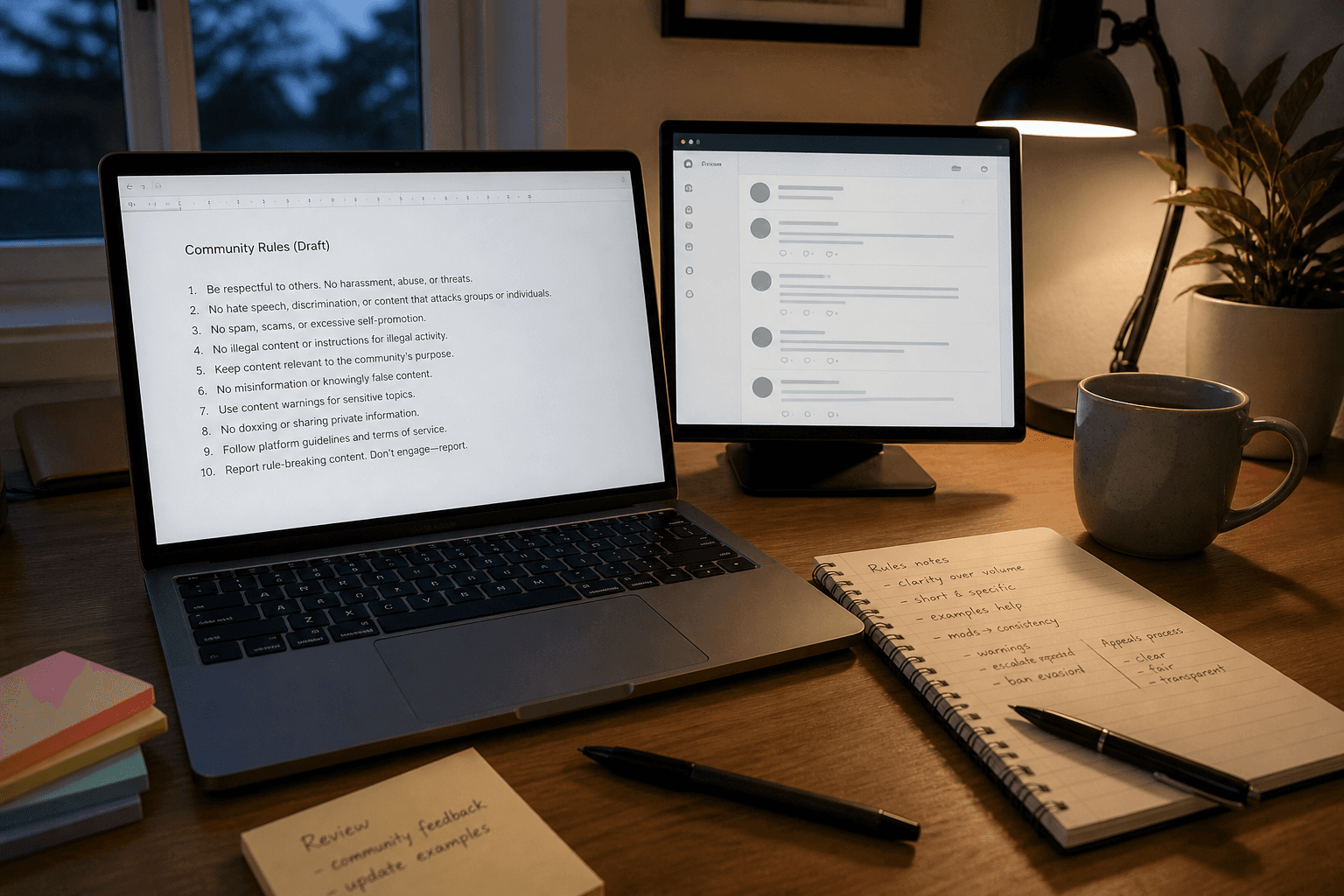 Mastodon Server Rules Draft from Moderation Notes (Not Legal Advice)