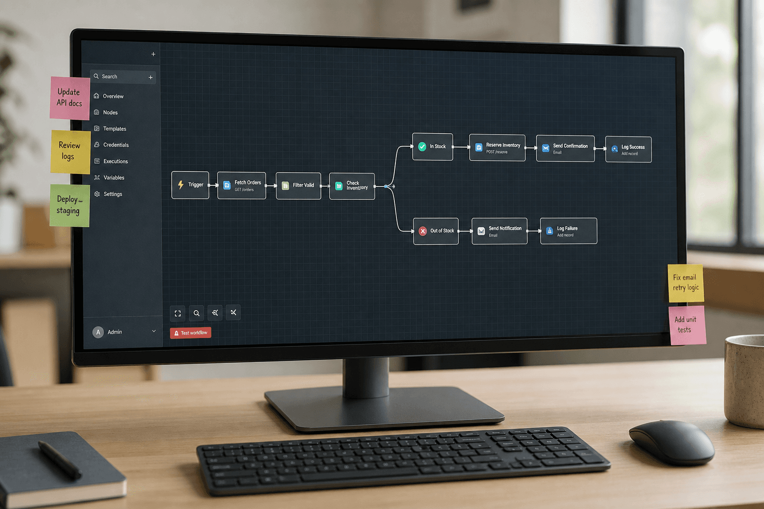 n8n Automation Node Notes from Workflow Brief (No Invented Credentials)