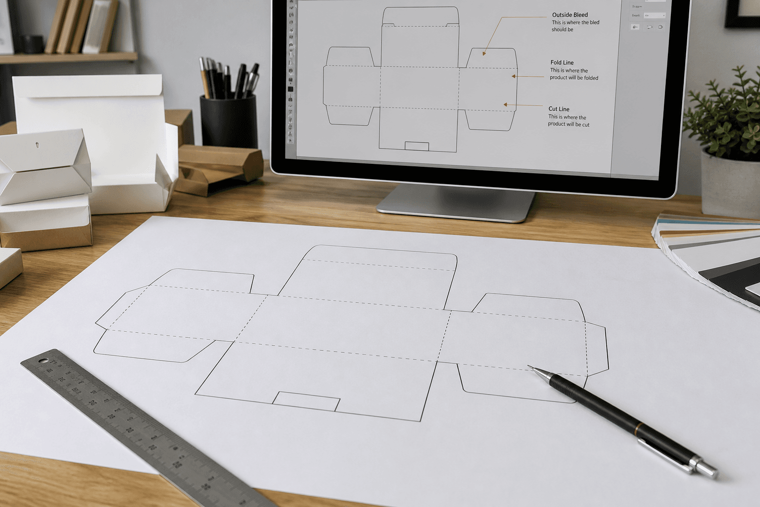 Packaging Dieline Annotation Notes from Spec Sheet (No Invented Dimensions)