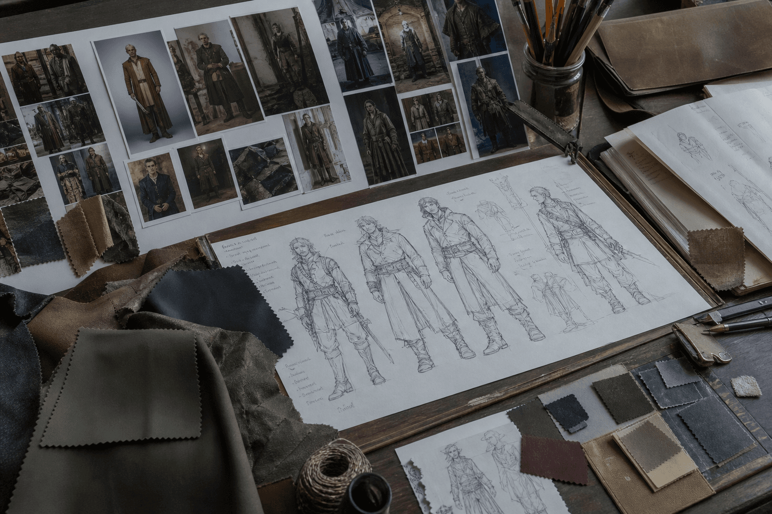 Midjourney Character Sheet Notes from Wardrobe Brief (No Celebs or Logos)