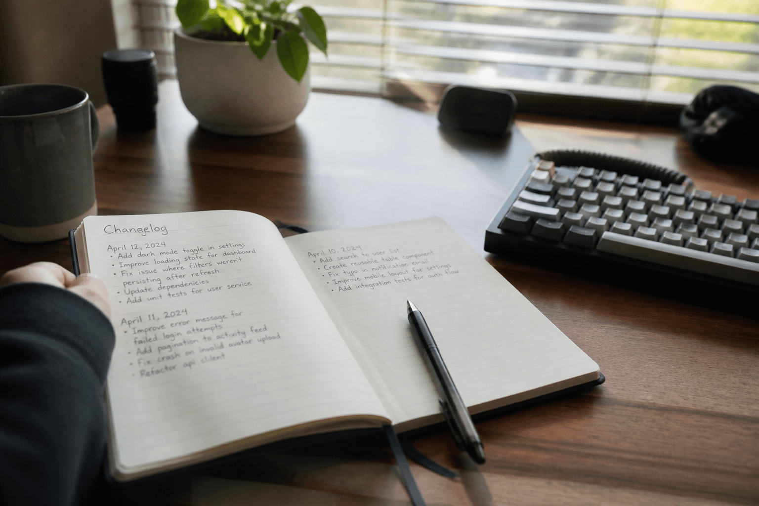 Changelog Release Notes from Commit Bullets (No Invented Versions)