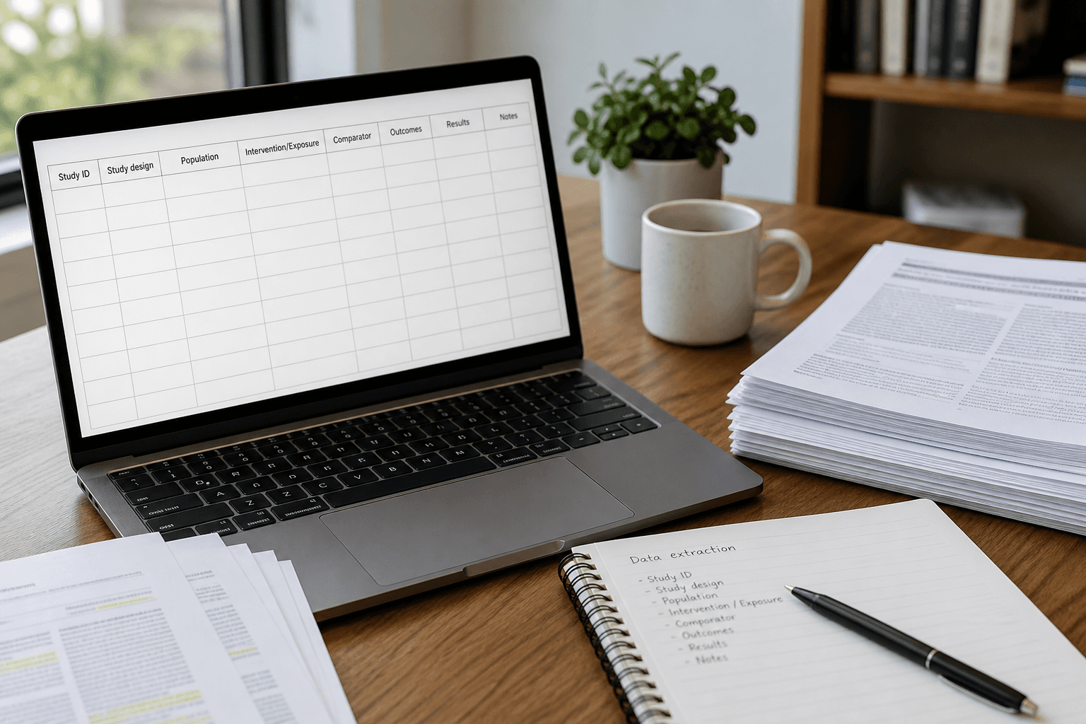 Data Extraction Form from Variable List (No Invented Numbers)