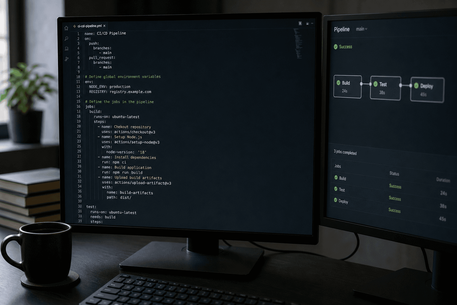 GitHub Actions Workflow Comments from Pipeline Inventory (No Invented Secrets) (Domain Pack)