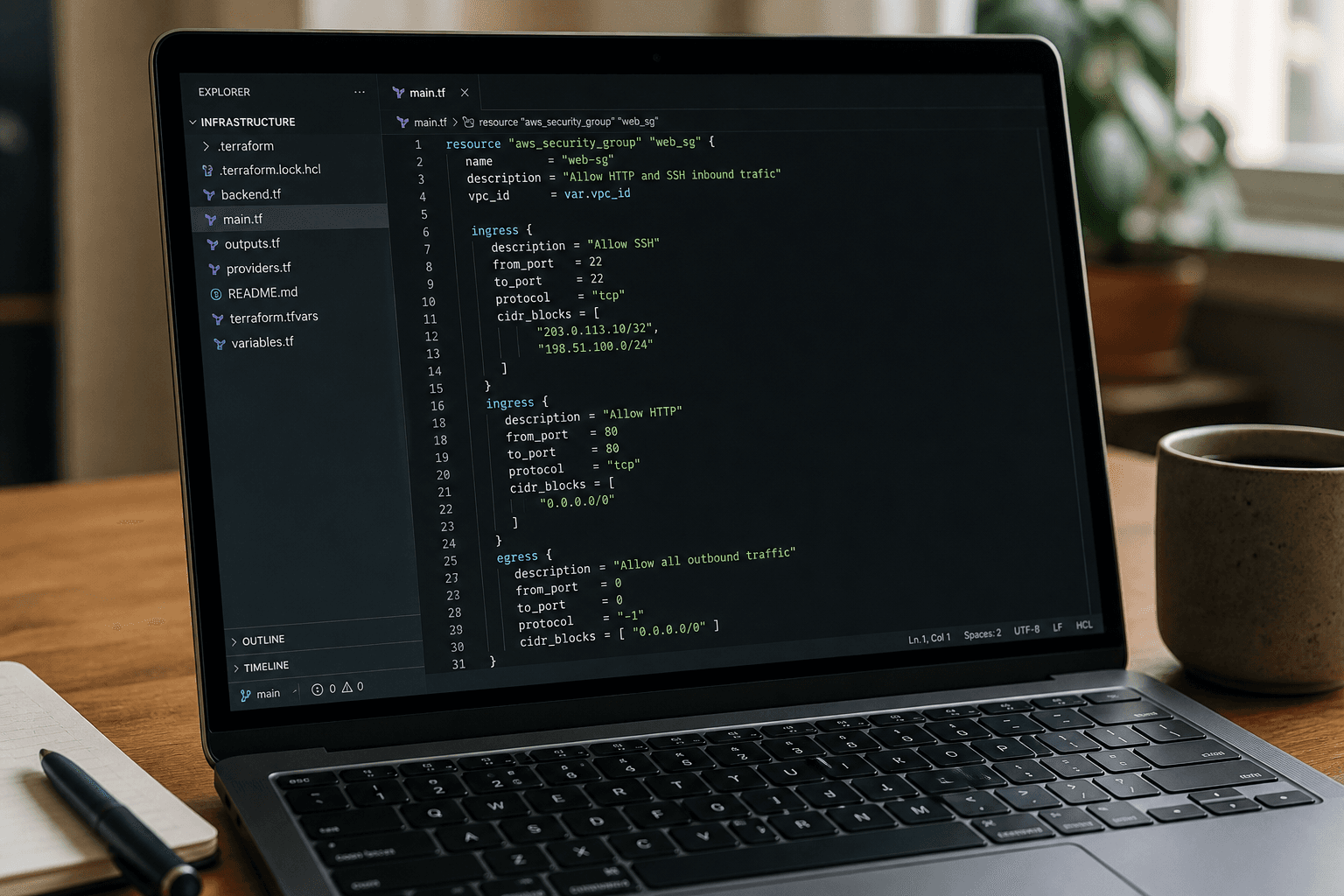 Terraform AWS Security Group Notes from CIDR Inventory (No Invented Account IDs)