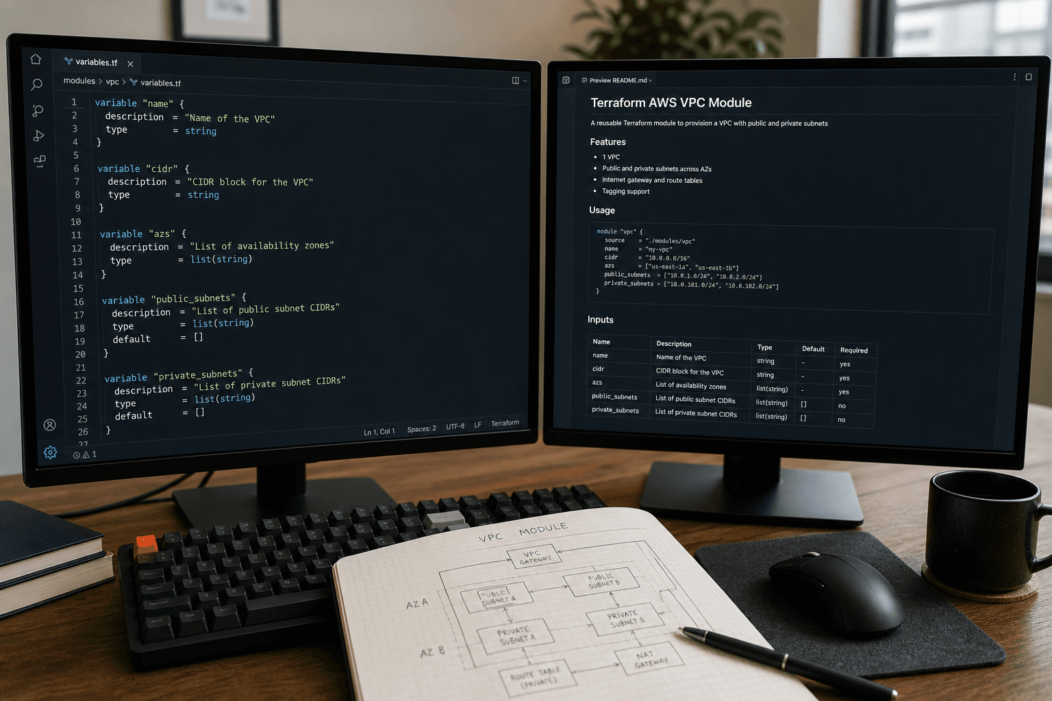 Terraform Module README from Variable Map (No Invented Providers) (Domain Pack)