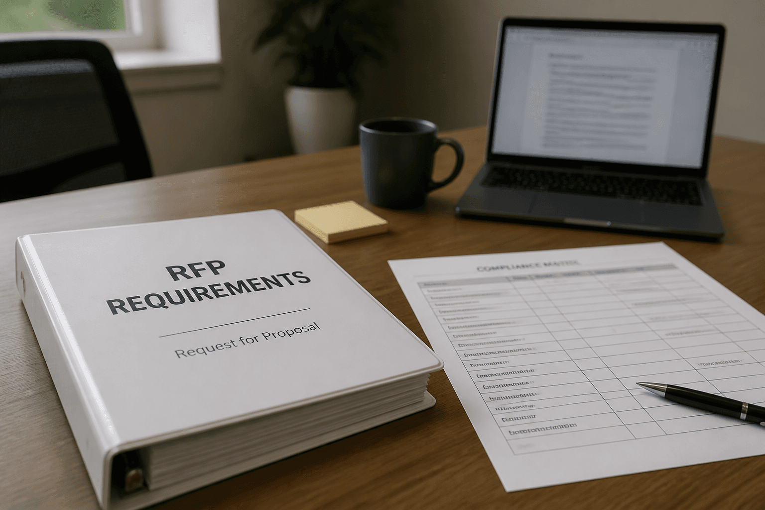 RFP Compliance Matrix from Requirements List (No Invented Certifications) (Domain Pack)