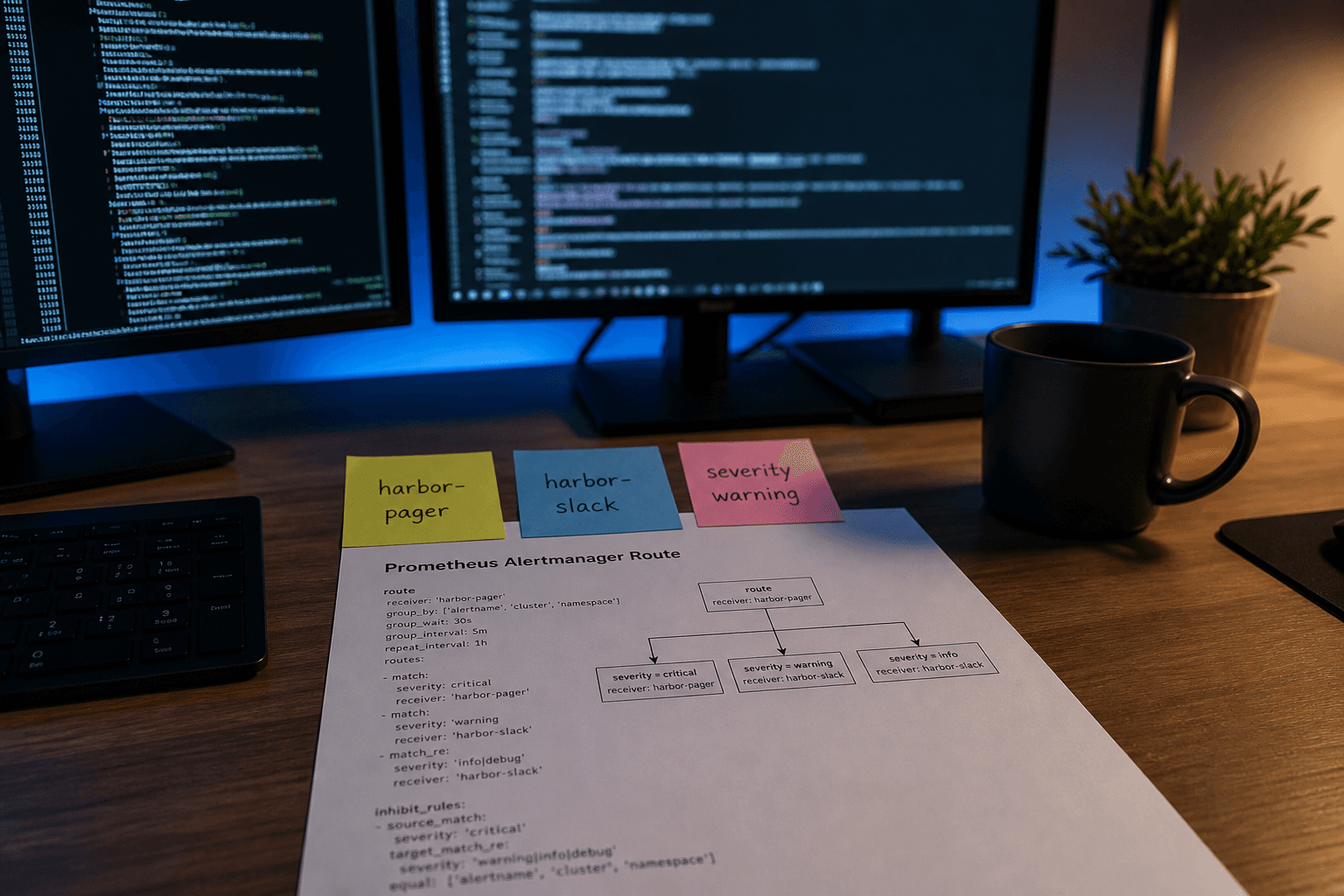 Prometheus Alertmanager Route Notes from Receiver Inventory (No Invented Pager Keys)