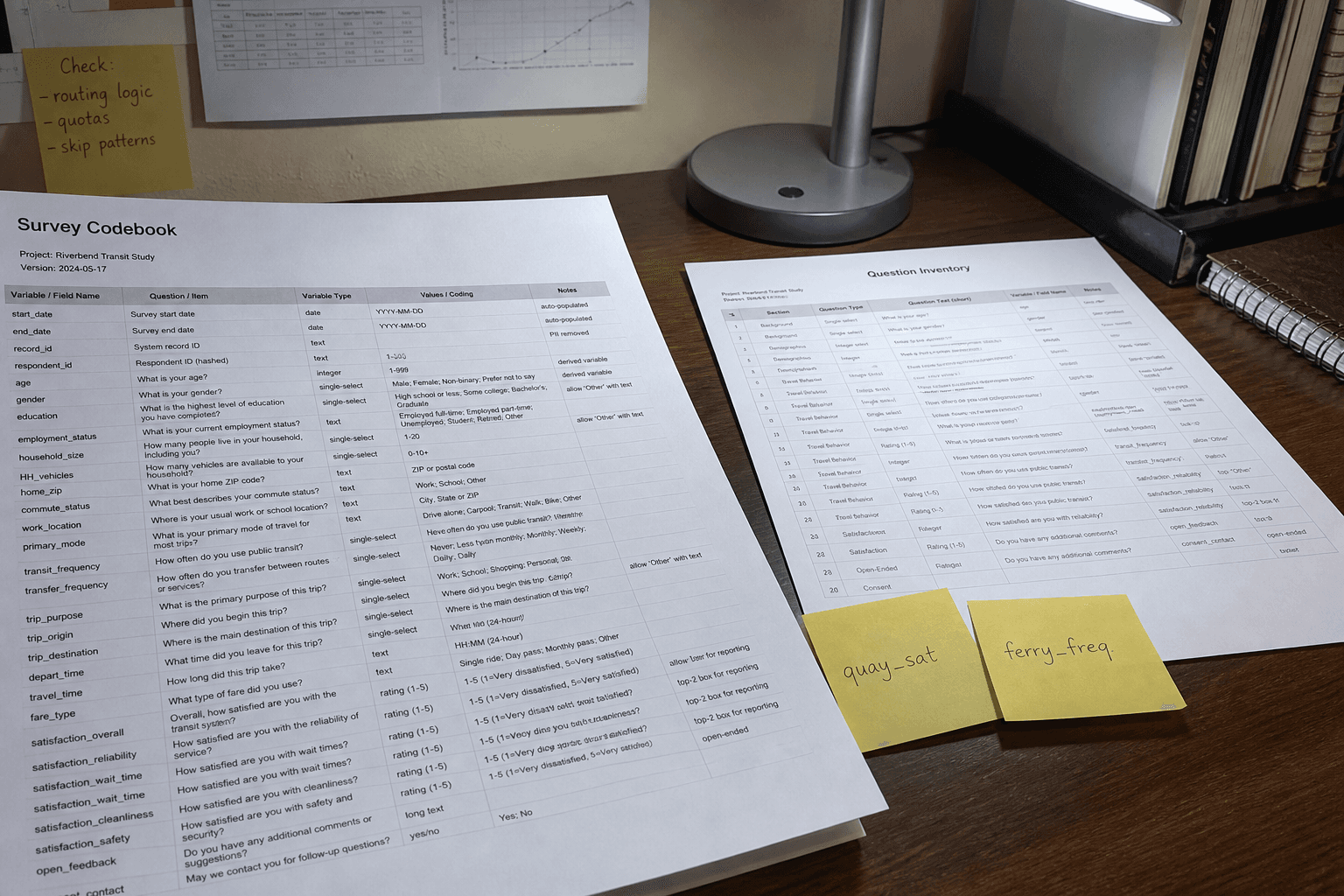 Qualtrics Survey Codebook from Question Inventory (No Invented Response Rates)