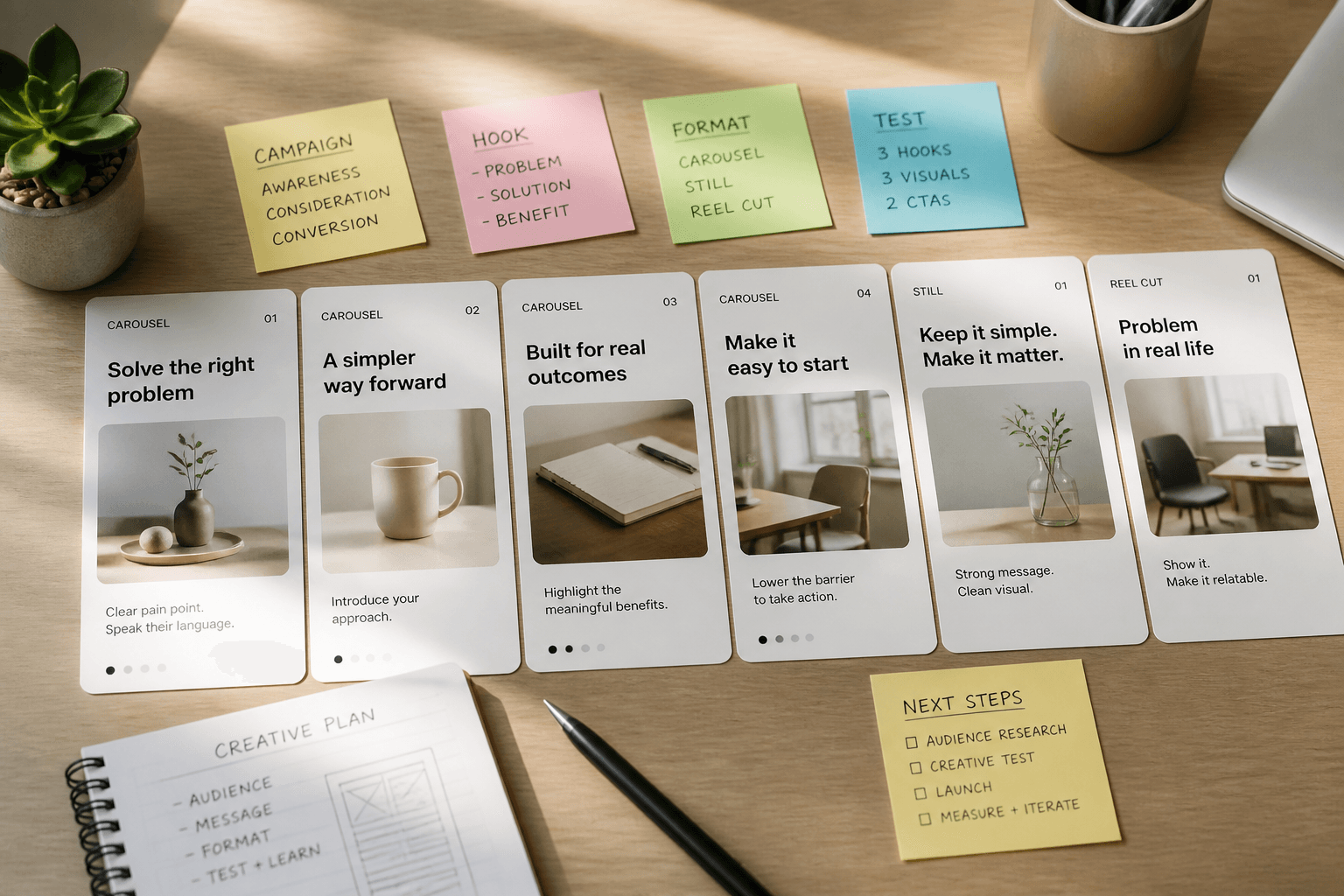 Meta Ads Creative Asset Checklist from Asset Inventory (No Invented ROAS)