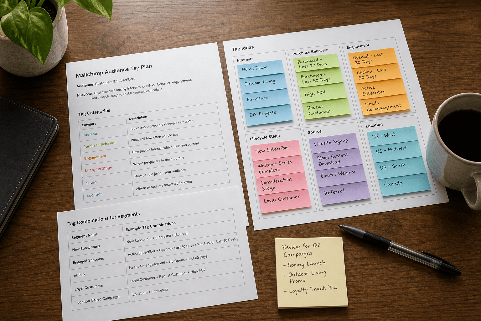 Mailchimp Audience Tag Map from List Inventory (No Invented Open Rates)
