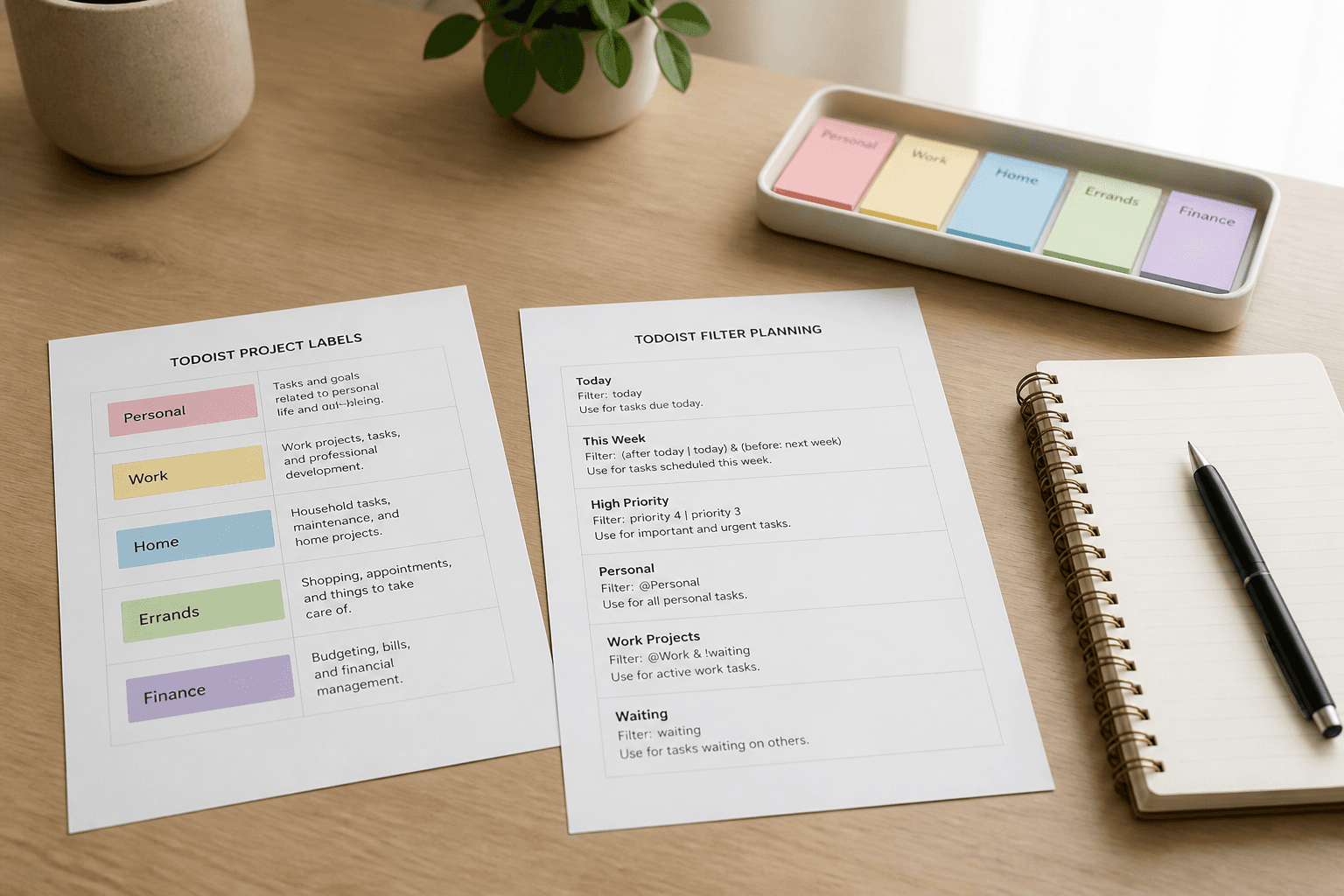 Todoist Label and Filter Map from Project Inventory (No Invented Assignees)