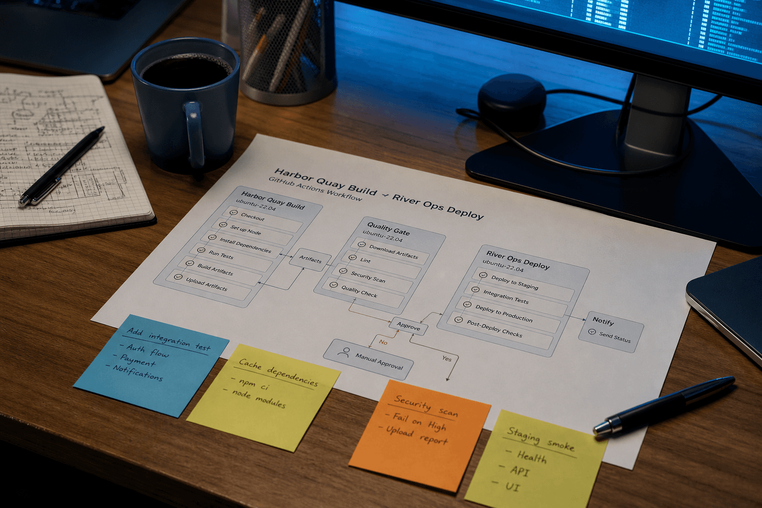 GitHub Actions Workflow Job Map from YAML Inventory (No Invented Secrets)