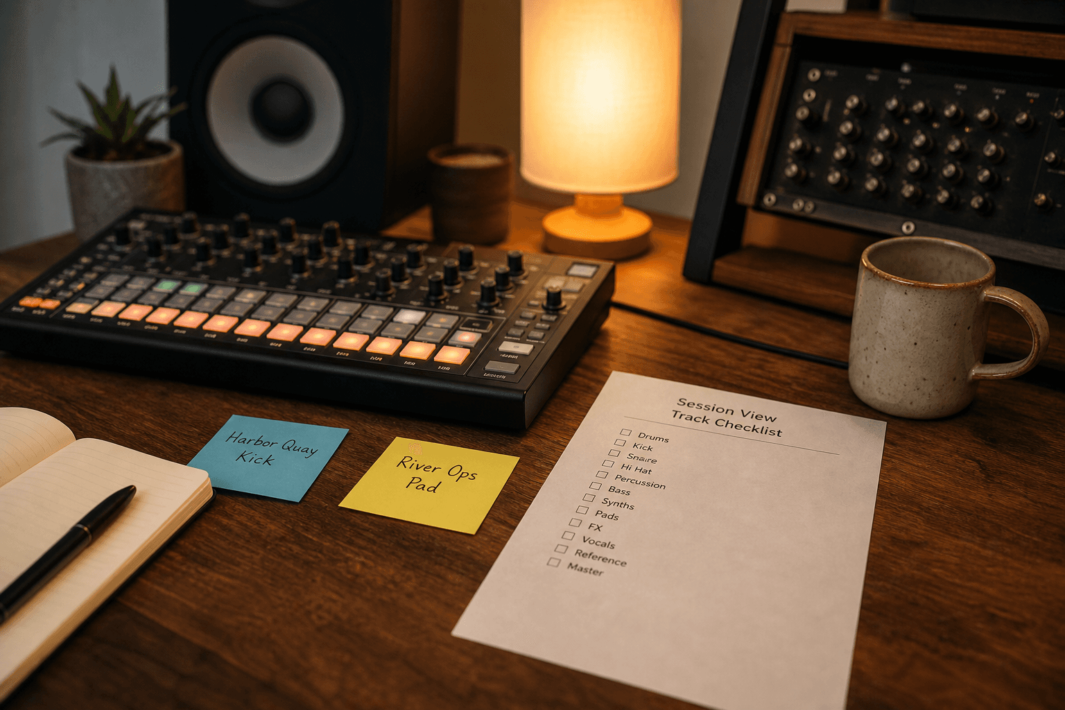 Ableton Live Session View Track Checklist from Project Inventory (No Invented Plugins)