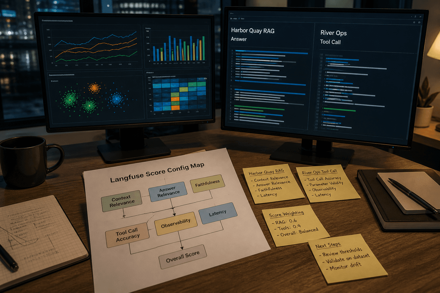 Langfuse Score Config Map from Trace Inventory (No Invented Scores)