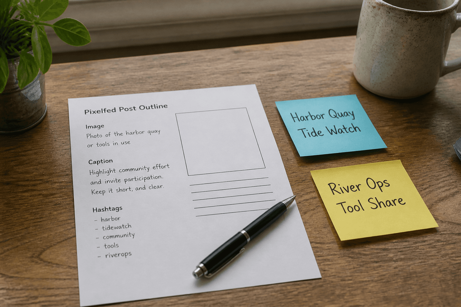 Pixelfed Post Outline from Topic Inventory (Not Captions)
