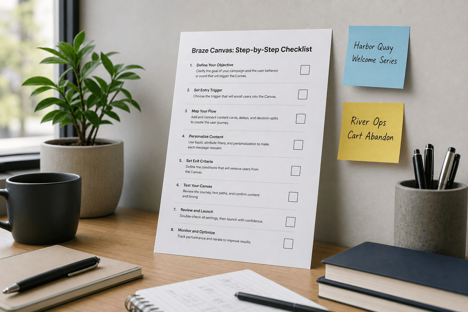 Braze Canvas Step Checklist from Campaign Inventory (No Invented Open Rates)
