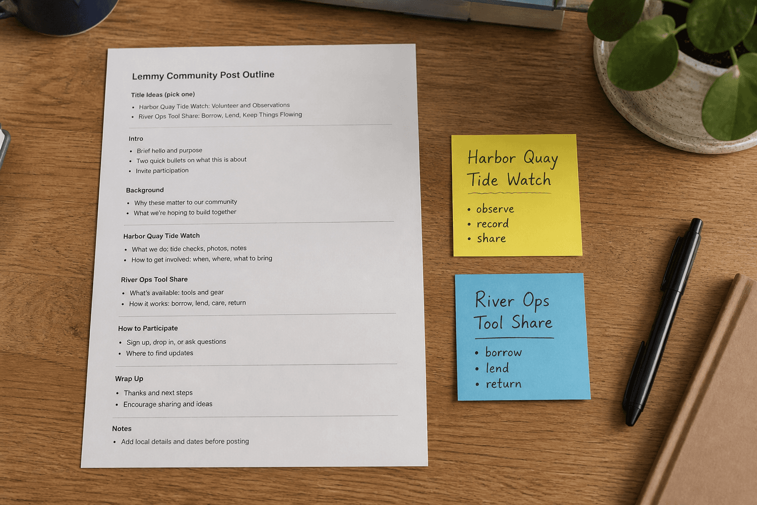 Lemmy Community Post Outline from Topic Inventory (Not Captions; No Invented Upvotes)