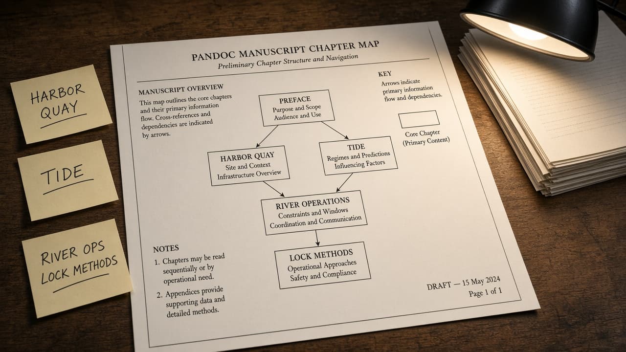Pandoc Manuscript Chapter Map from Outline Inventory (No Invented Word Counts)