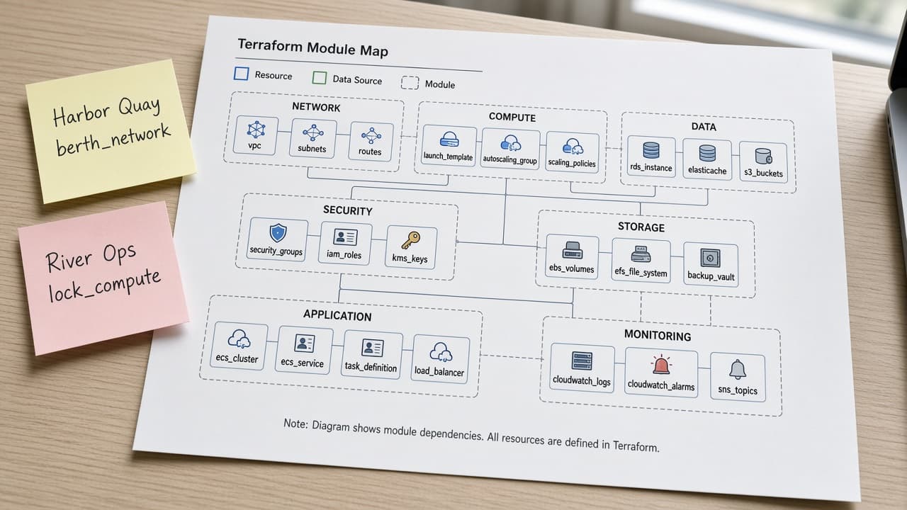 Terraform Module Map from Resource Inventory (No Invented State Counts)