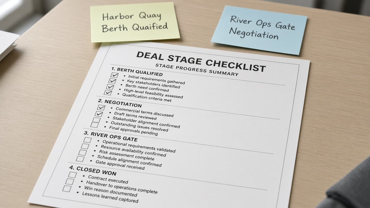 Pipedrive Deal Stage Checklist from Pipeline Inventory (No Invented Win Rates)