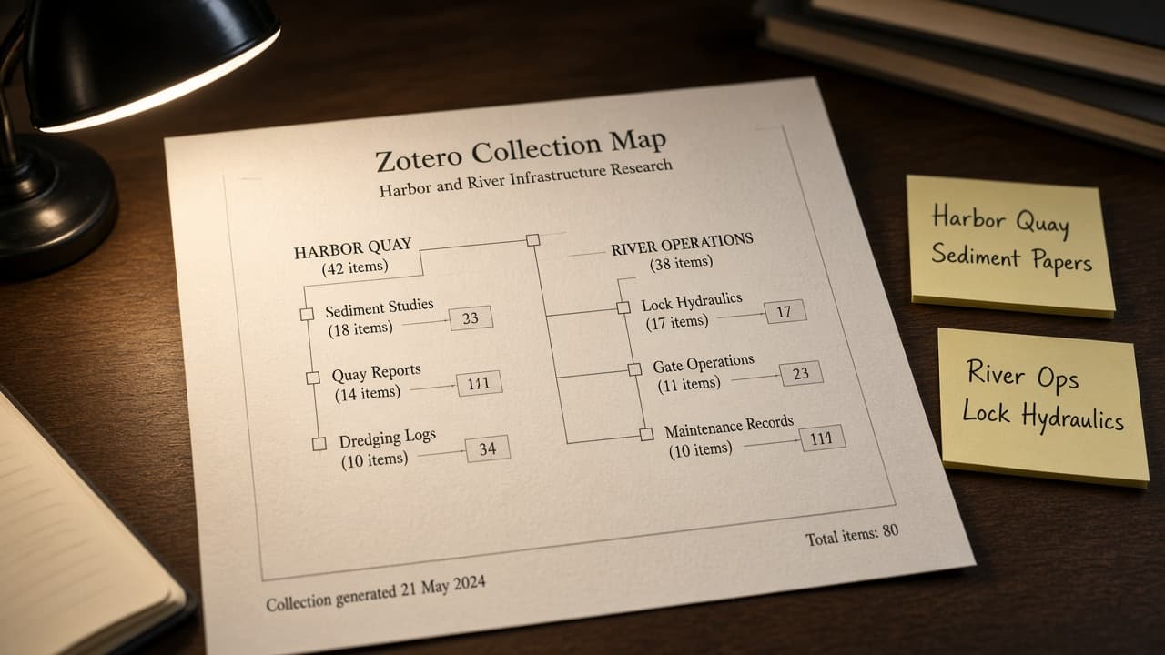 Zotero Collection Map from Library Inventory (No Invented DOIs)