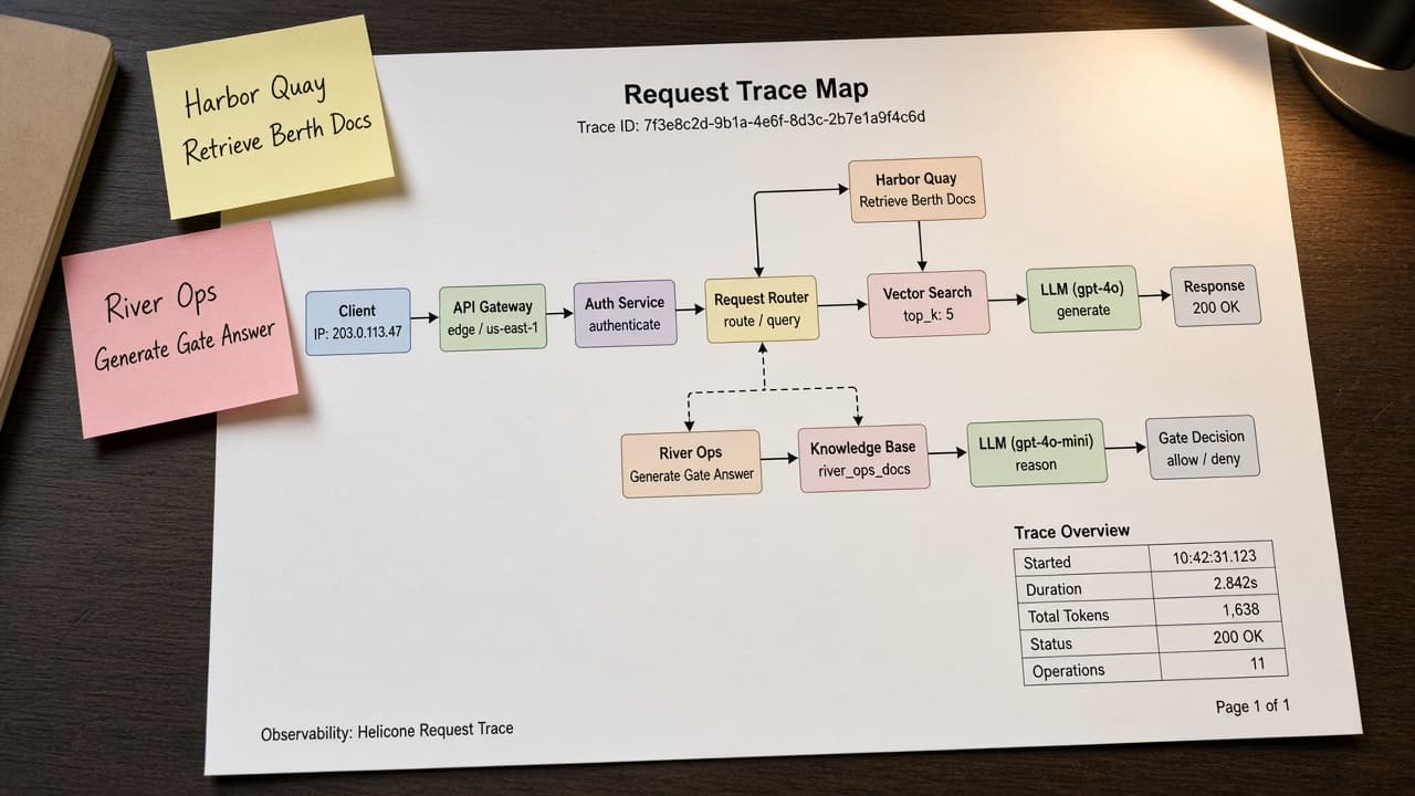 Helicone Request Trace Map from Project Inventory (No Invented Token Costs)