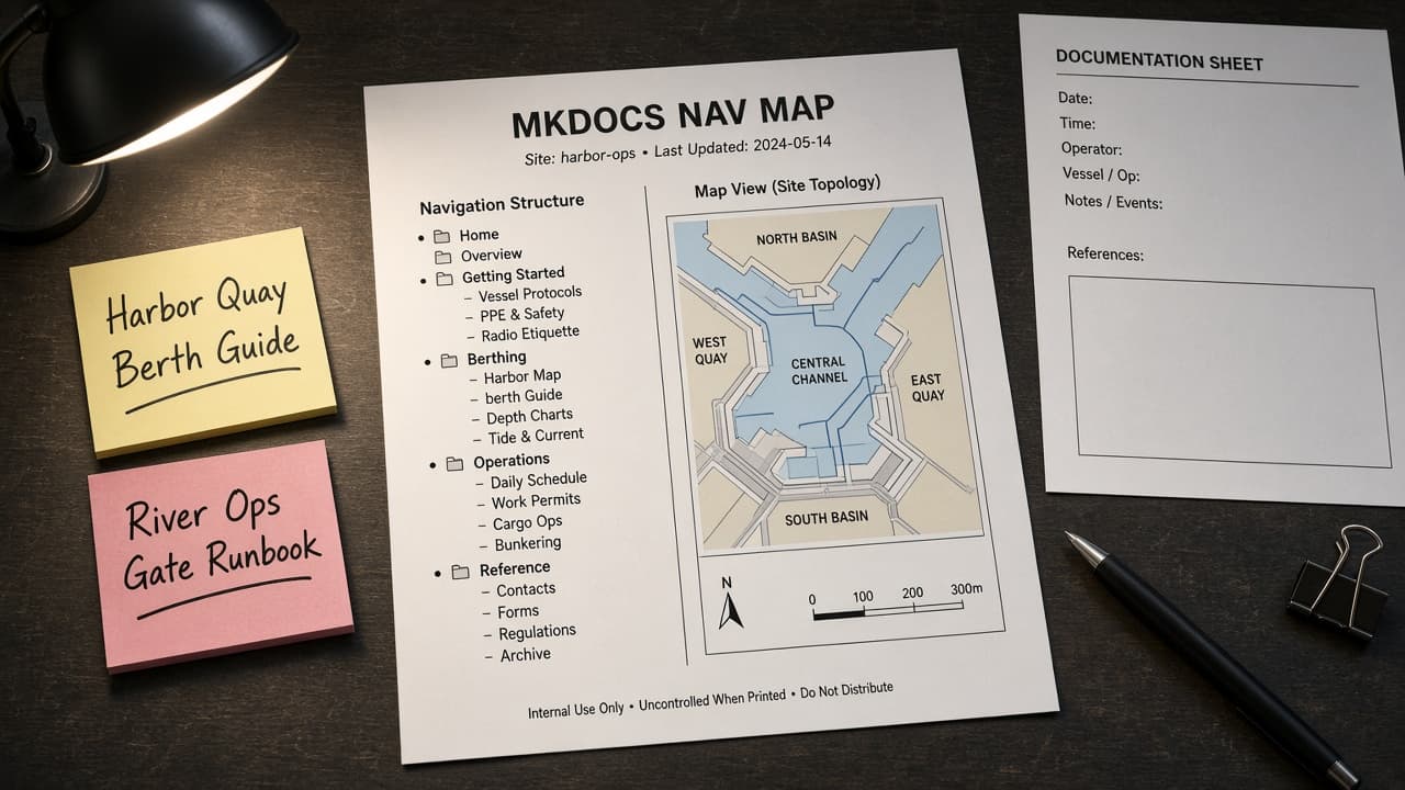 MkDocs Nav Map from mkdocs.yml Inventory (No Invented Word Counts)