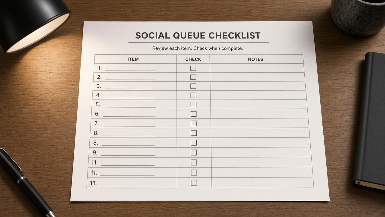 Publer Queue Checklist from Calendar Inventory (No Invented Engagement Rates)