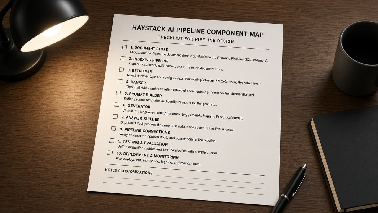 Haystack Pipeline Component Map from Project Inventory (No Invented Token Costs)