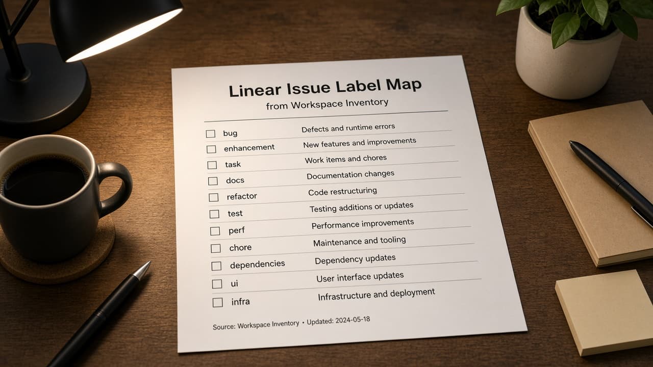 Linear Issue Label Map from Workspace Inventory (No Invented Cycle Velocities)