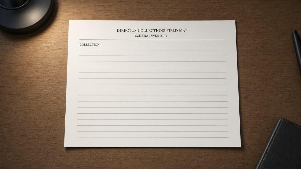 Directus Collections Field Map from Schema Inventory (No Invented Record Counts)