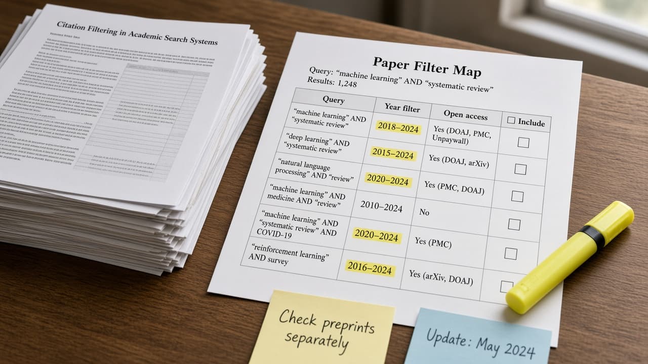 Semantic Scholar Paper Filter Map from Query Inventory (No Invented Citation Counts) with example still