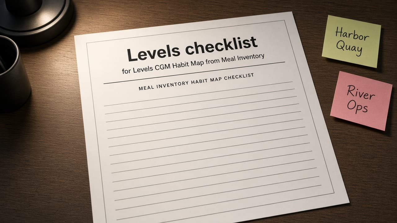Levels CGM Habit Map from Meal Inventory (No Invented Glucose Averages)