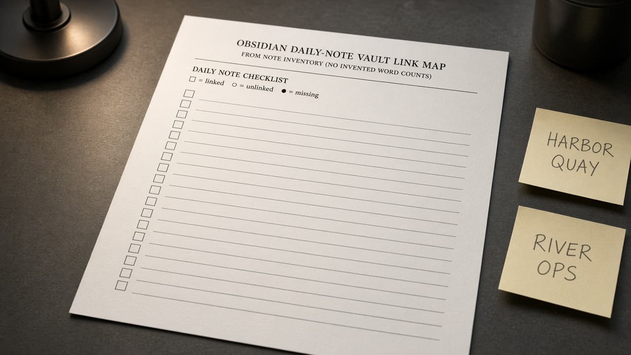 Obsidian Daily-Note Vault Link Map from Note Inventory (No Invented Word Counts)