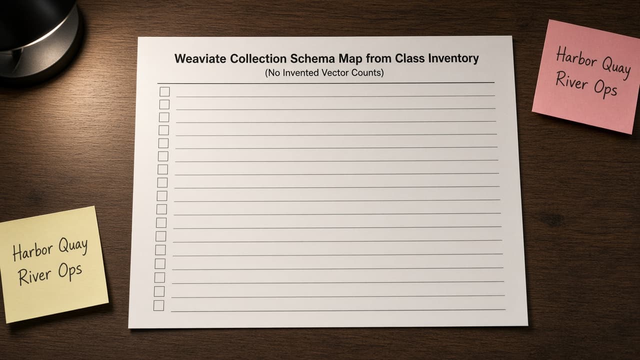 Weaviate Collection Schema Map from Class Inventory (No Invented Vector Counts)