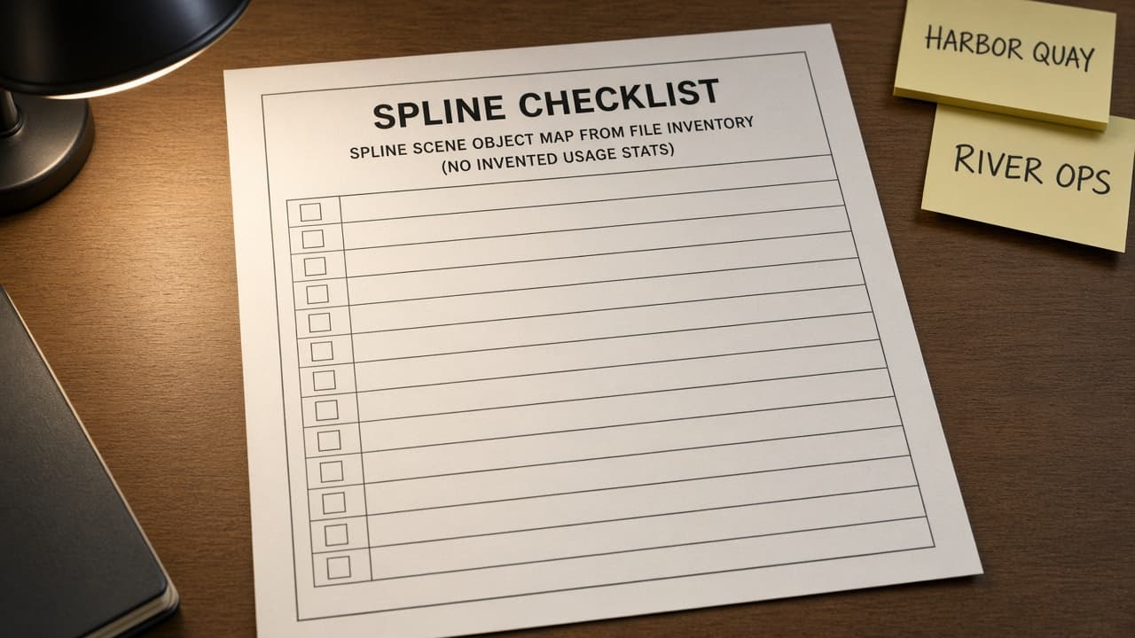 Spline Scene Object Map from File Inventory (No Invented Usage Stats)