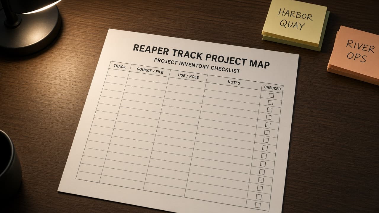 REAPER Track Project Map from Project Inventory (No Invented Loudness Scores)