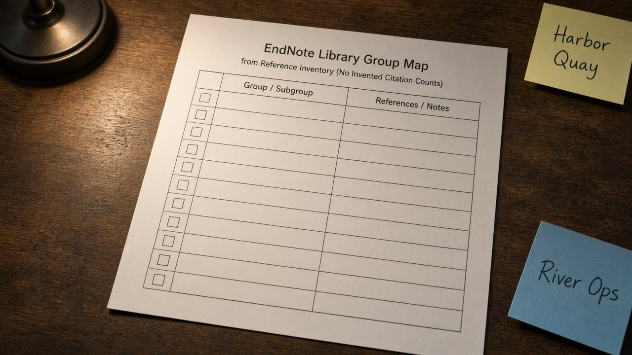 EndNote Library Group Map from Reference Inventory (No Invented Citation Counts)