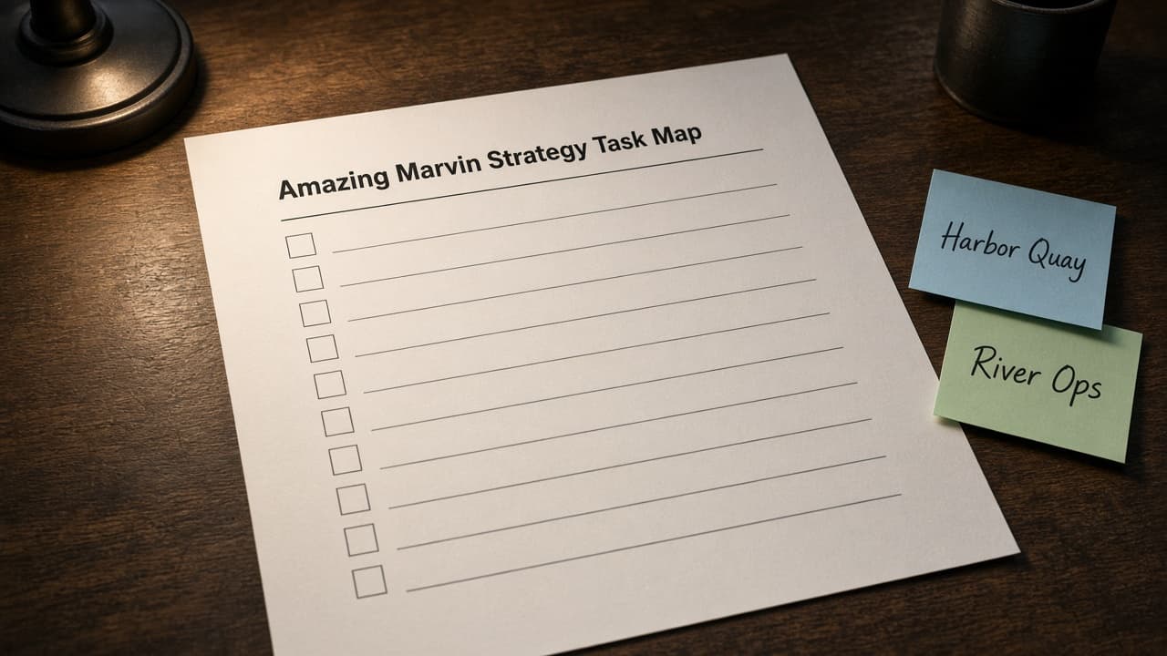 Amazing Marvin Strategy Task Map from Workspace Inventory (No Invented Completion Rates)