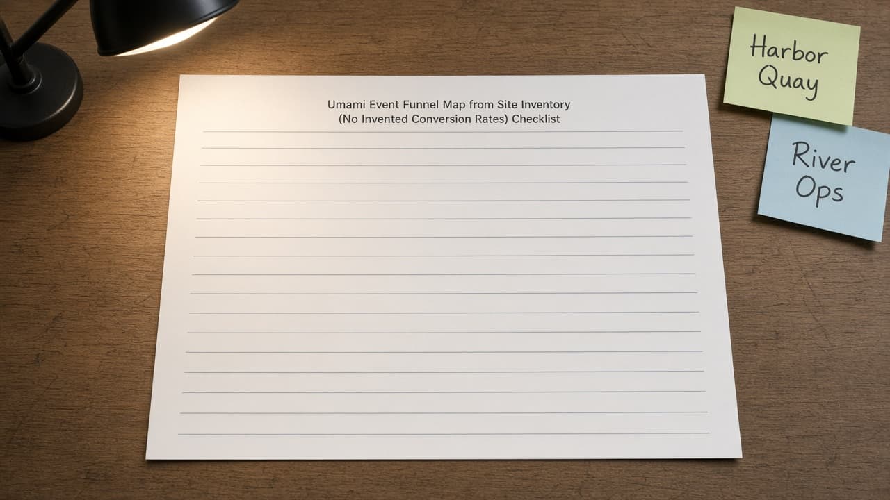 Umami Event Funnel Map from Site Inventory (No Invented Conversion Rates)