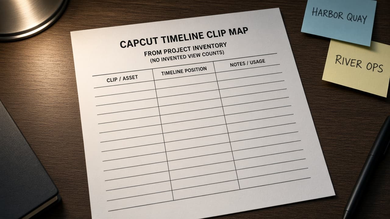 CapCut Timeline Clip Map from Project Inventory (No Invented View Counts)