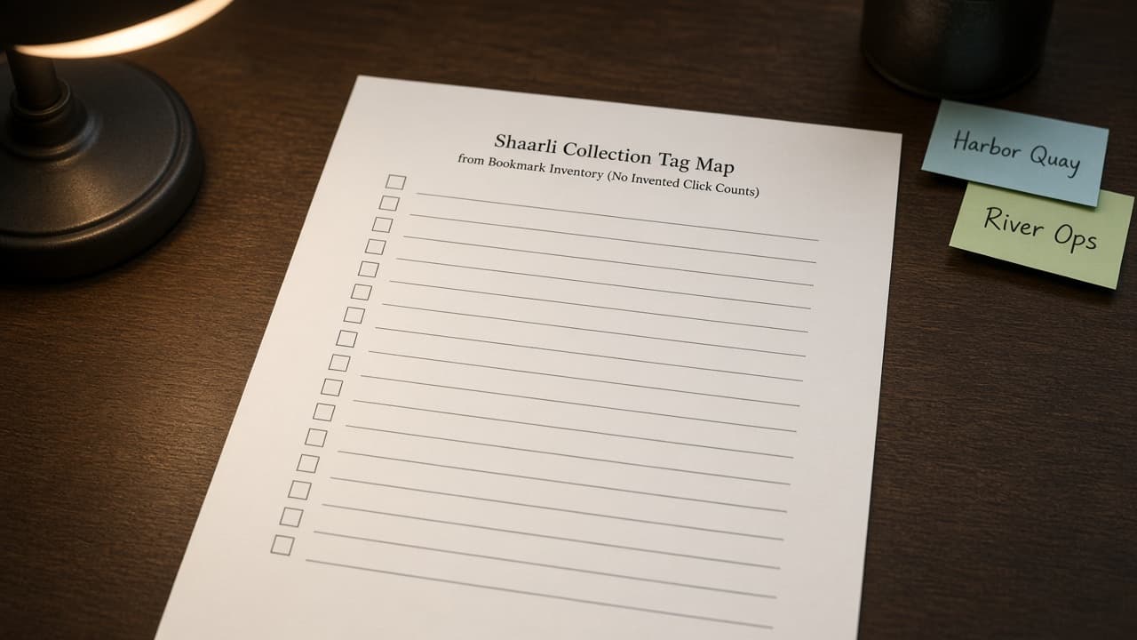 Shaarli Collection Tag Map from Bookmark Inventory (No Invented Click Counts)