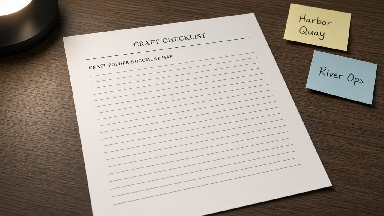 Craft Folder Document Map from Workspace Inventory (No Invented Edit Counts)
