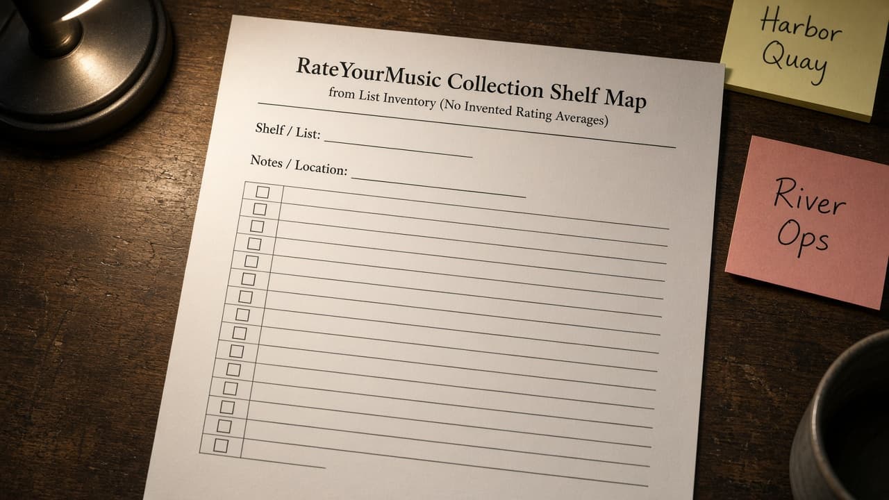RateYourMusic Collection Shelf Map from List Inventory (No Invented Rating Averages)