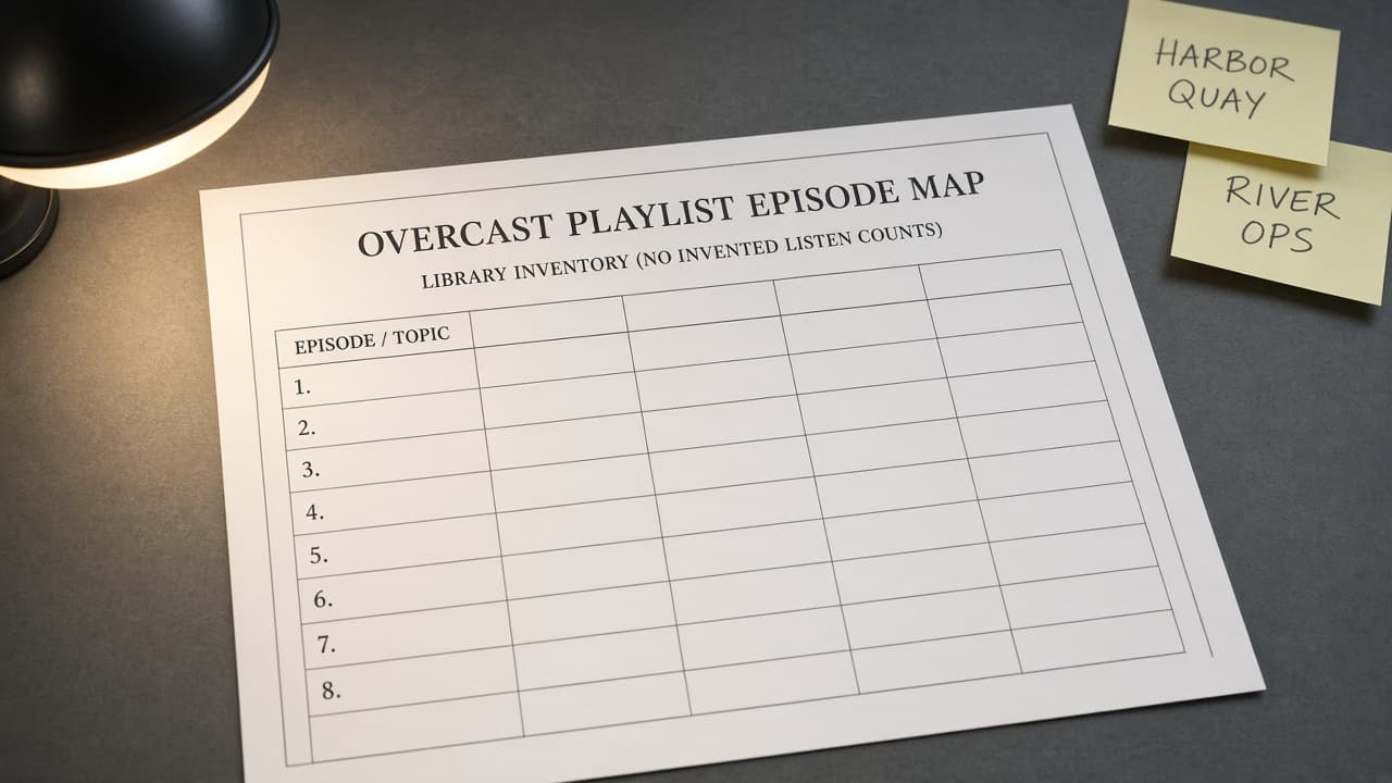 Overcast Playlist Episode Map from Library Inventory (No Invented Listen Counts)