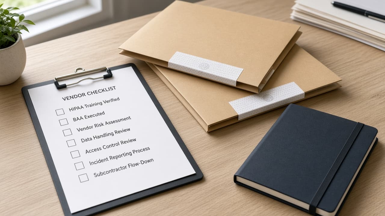 HIPAA BAA Vendor Screening Map from Vendor Inventory (No Invented Breach Counts)