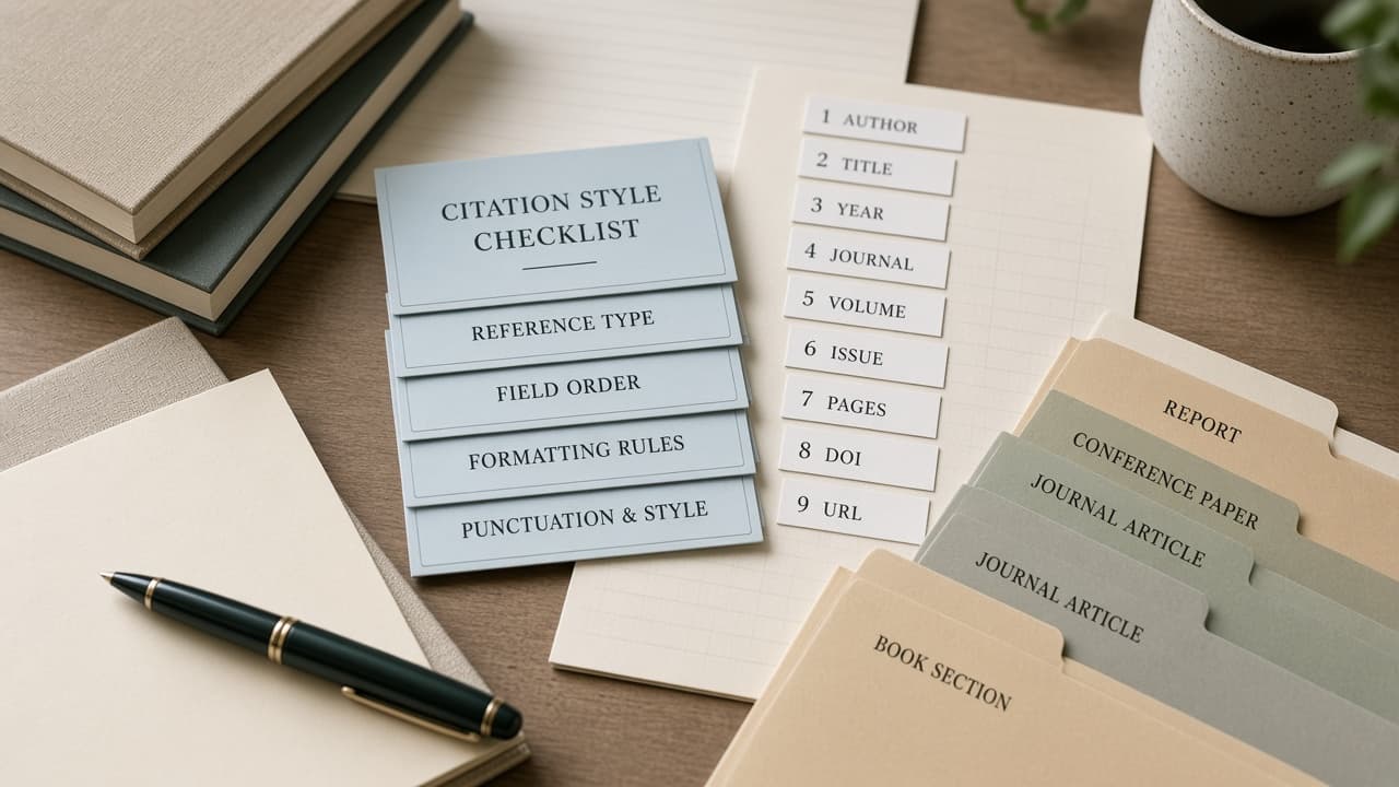 EndNote Output Style Citation Checklist from Style Notes (No Invented Citation Counts)