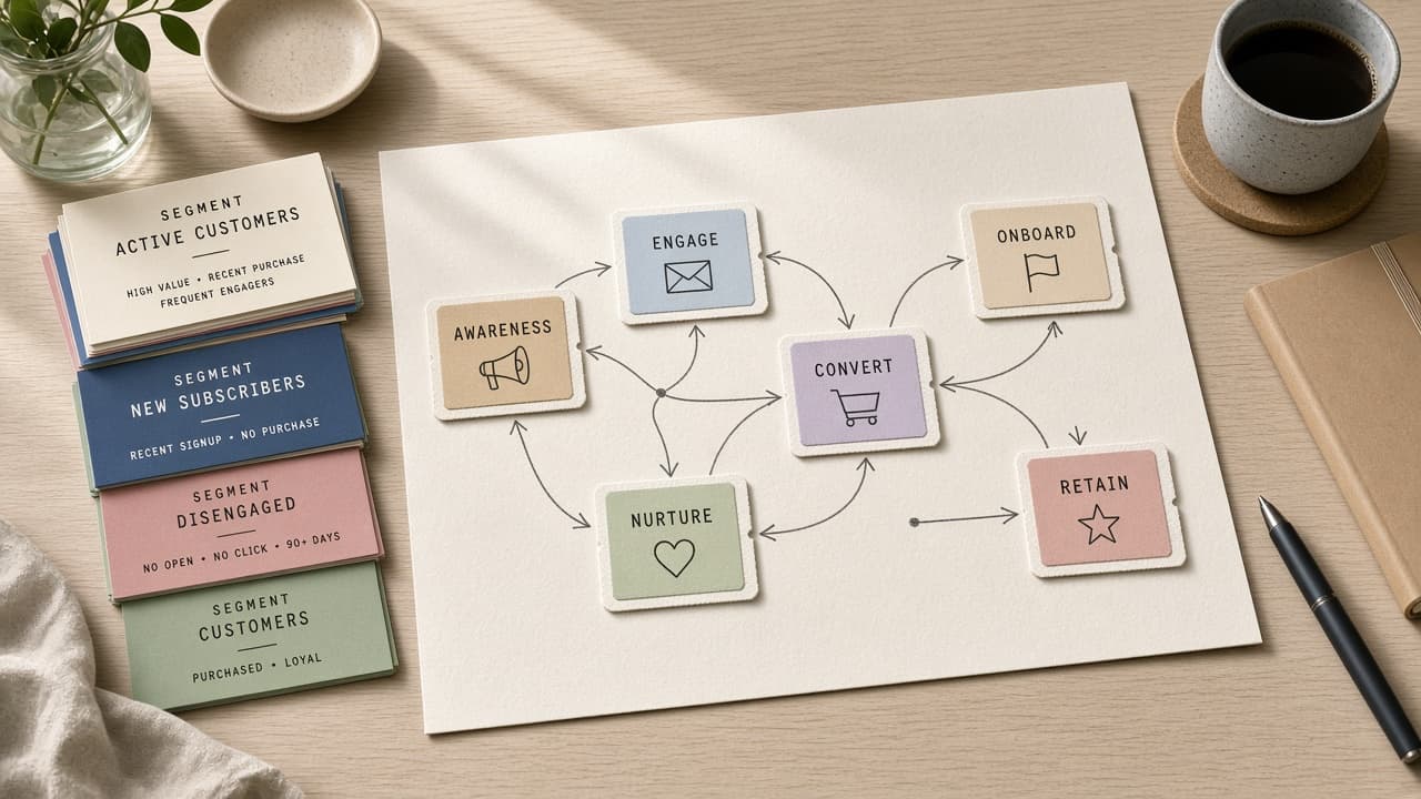ActiveCampaign Segment Campaign Map from Workspace Notes (No Invented Open Rates)